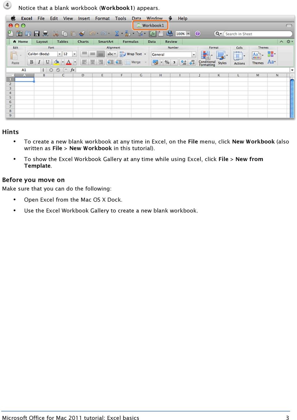 excel 2011 tutorial for mac